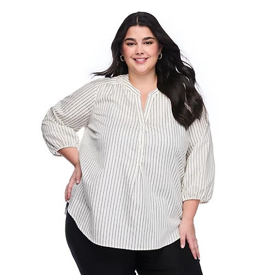 Lane Bryant Women's Plus 3/4 Sleeve Blouse