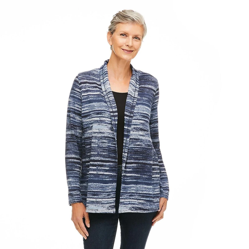 Cardigan en hacci rayé Penmans pour femmes