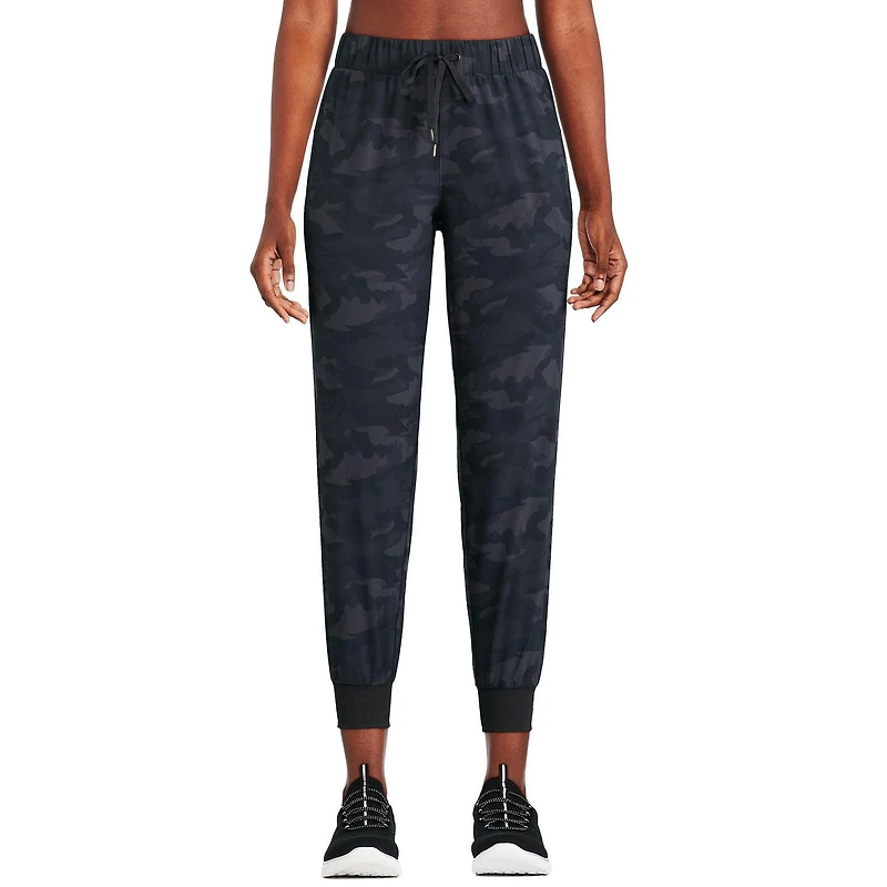 Pantalon tissé et imprimé avec revers côtelés Athletic Works pour femmes Tailles TP–TTG