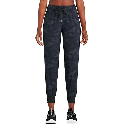 Pantalon tissé et imprimé avec revers côtelés Athletic Works pour femmes Tailles TP–TTG