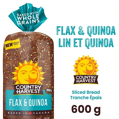 Pain tranché Lin et quinoa de Country Harvest 600g