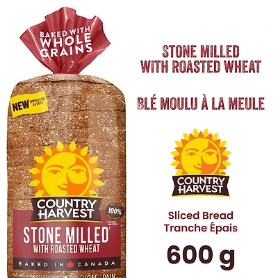 Country Harvest Stone Milled Sliced Bread, 600 g