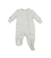 Juddlies Designs - Newborn, Baby, Toddler - Mini Waffle Collection - Footed Sleeper - Light Grey