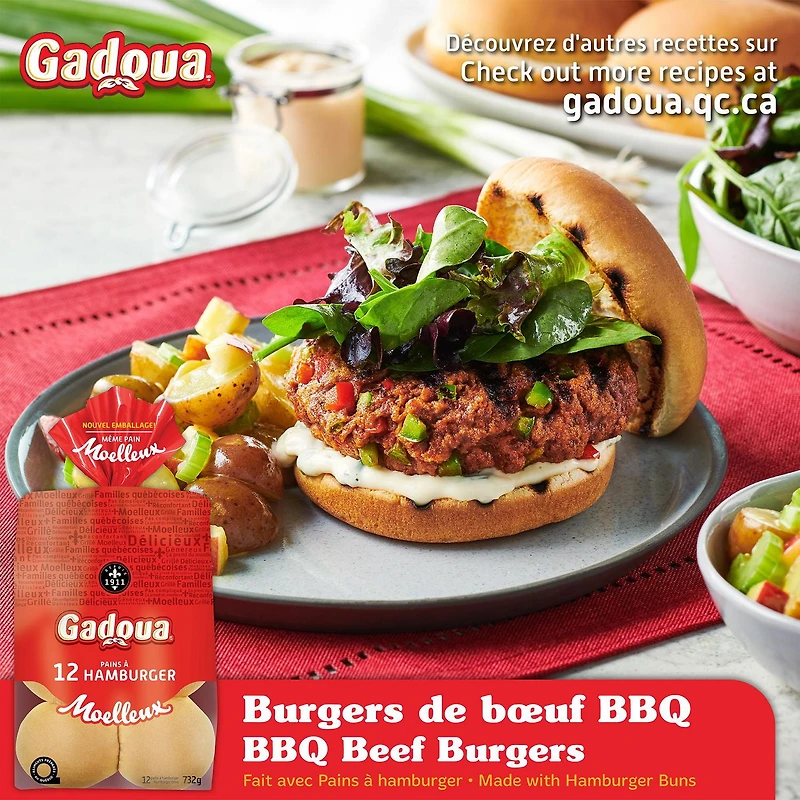 Gadoua Hamburger Buns, 732 g