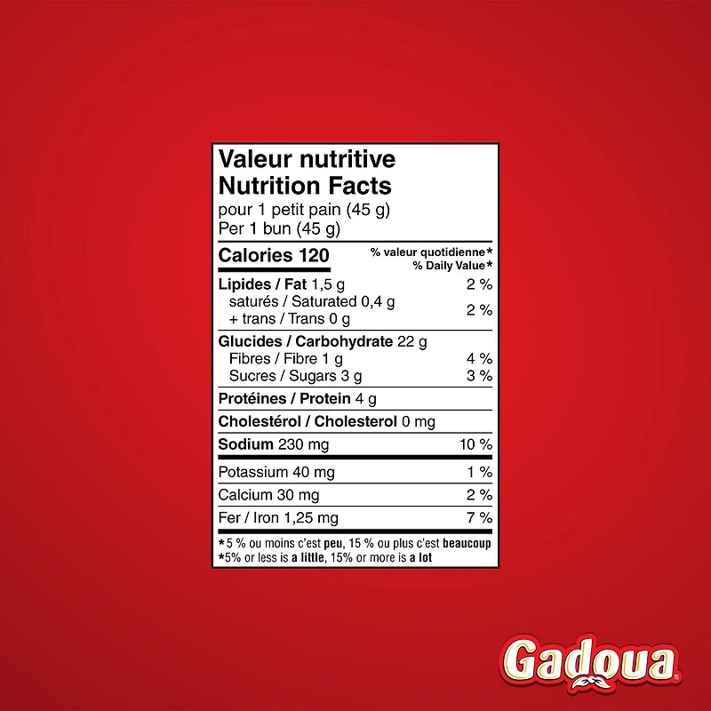 Pains à hamburgers Gadoua 732g