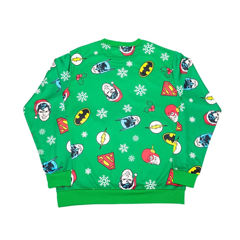 DC Men's Holiday Hero Sleeve Sweatshirt