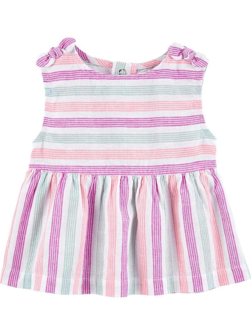 Ensemble de tenue 3 pièces Carter's Child of Mine IG - Rayures roses et vertes