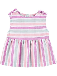 Ensemble de tenue 3 pièces Carter's Child of Mine IG - Rayures roses et vertes