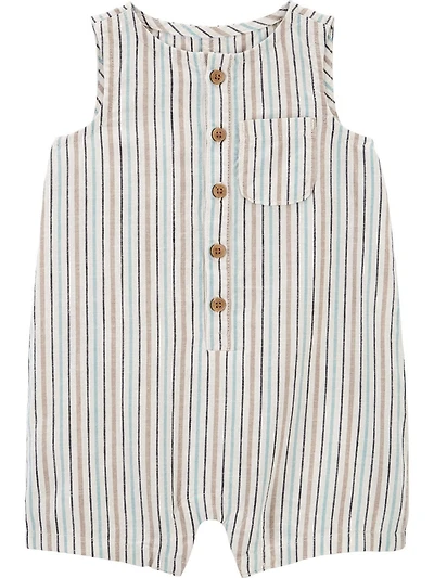 Carter's Child of Mine IB 1pc Romper - Khaki Stripe
