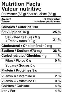 Harvest Meats Wieners Gluten Free Naturally Smoked, 675 g