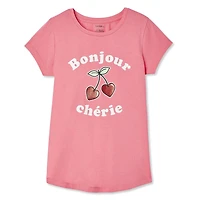 T-shirt avec imprimé en français George pour filles