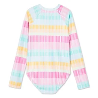 George Girls' Rash Guard 1-Piece, Sizes XS-XL