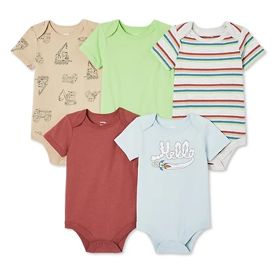George Baby Boys' Bodysuits 5-Pack