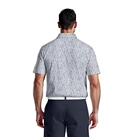 Polo à manches courtes pour homme PGA Tour Course Essentials, imprimé micro-floral sur l'ensemble du vêtement