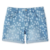 George Girls' Printed Midi Denim Short