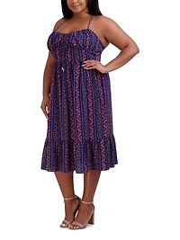 BCBG TIE FRONT MIDI