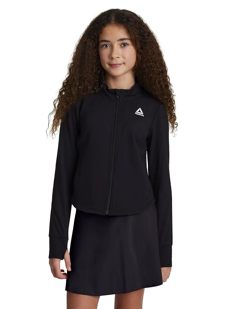 Reebok Veste Courtside pour filles à fermeture éclair intégrale