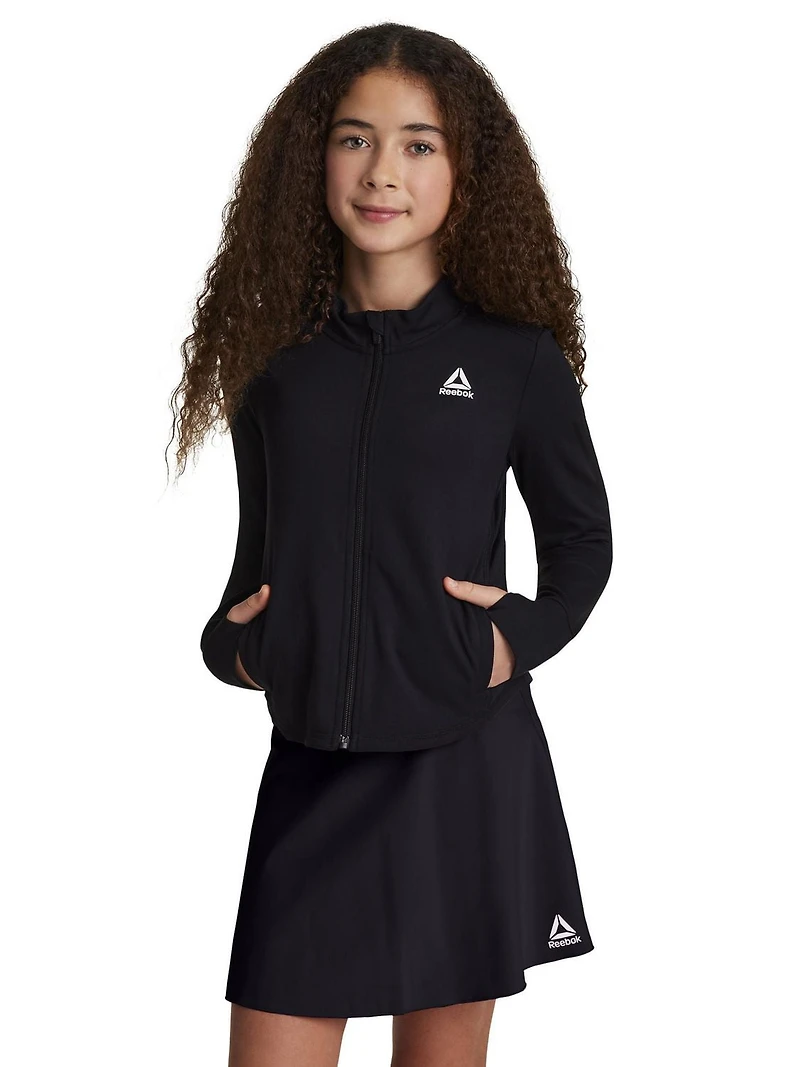 Reebok Veste Courtside pour filles à fermeture éclair intégrale