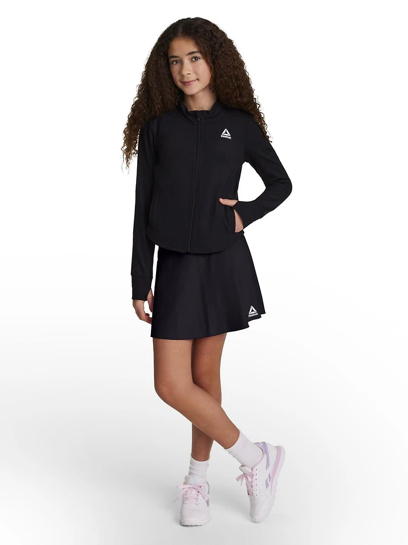 Reebok Veste Courtside pour filles à fermeture éclair intégrale