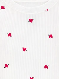 Carter's Child of Mine TG 2-Piece Pajama Set - White Mini Hearts