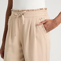 Pantalon en sergé doux avec bordures à volants Mexx pour femmes