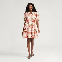 Robe coupe carrée légère à volants Mexx pour femmes