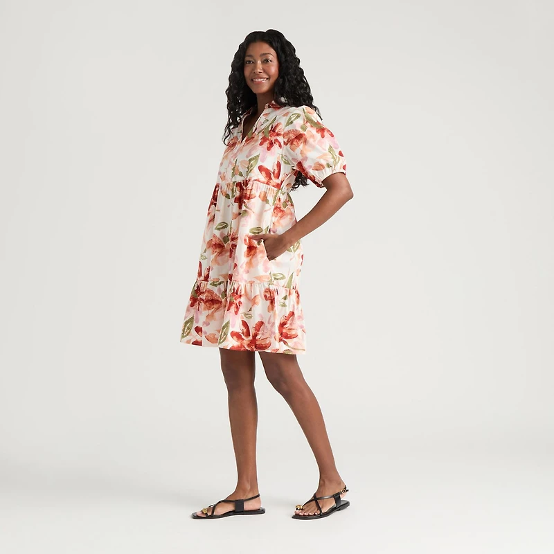 Mexx Women’s Lightweight Boxy Fit Tiered Dress