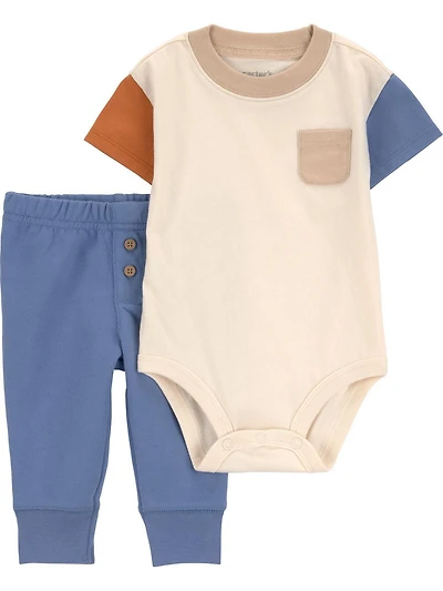 Carter's Child of Mine IB Pant Set - Cream Color Block