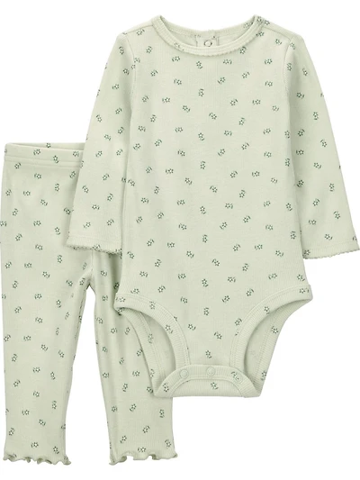 Carter's Child of Mine IG Pant Set - Green Floral