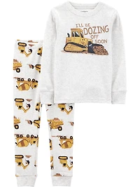 Carter's Child of Mine TB 2-Piece Pajama Set - Grey Construction