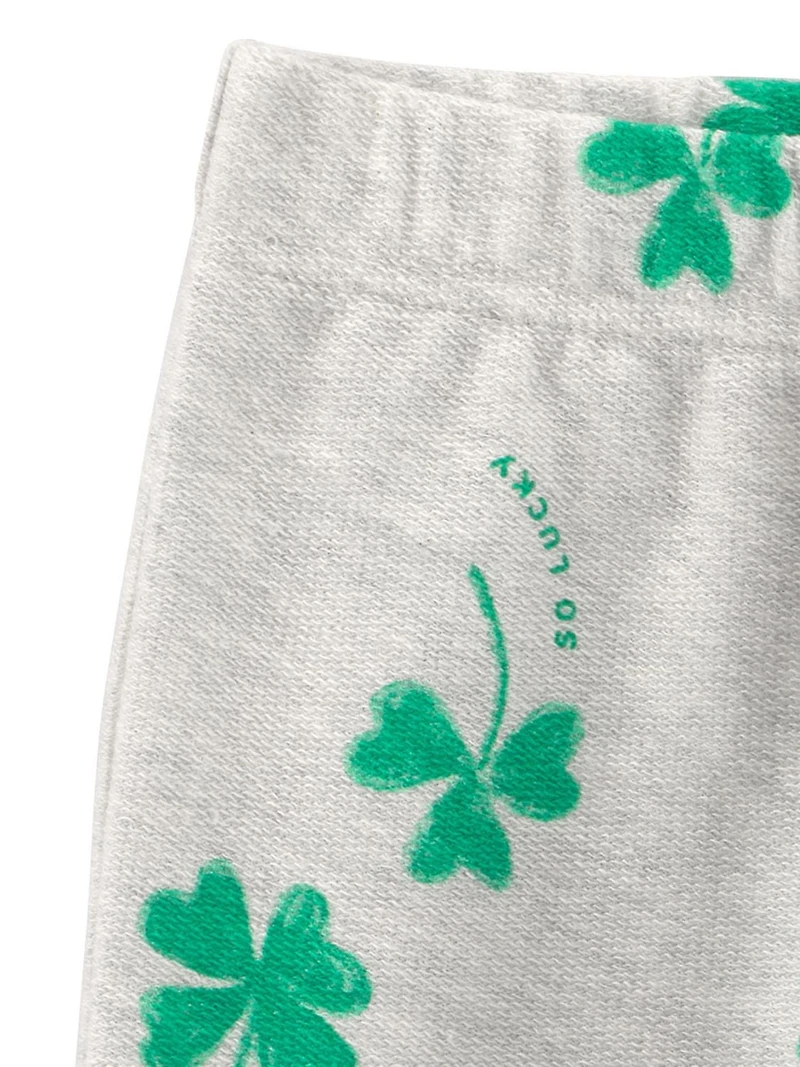 Carter's Child of Mine TB Pant Set - Green Four Leaf Clover