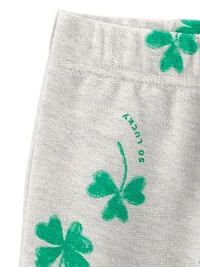 Carter's Child of Mine TB Pant Set - Green Four Leaf Clover