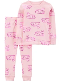 Carter's Child of Mine TG 2-Piece Pajama Set - Pink Swan