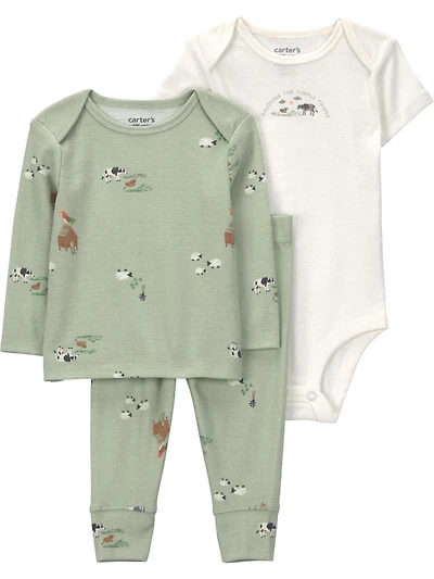Carter's Child of Mine IB Pant Set - Green Farm