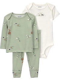 Carter's Child of Mine IB Pant Set - Green Farm