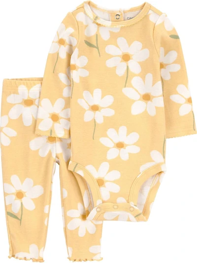 Carter's Child of Mine IG BSPS Short Sleeve-Yellow Floral