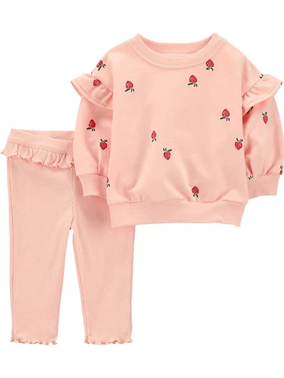 Carter's Child of Mine IG Pant Set - Peach Strawberry