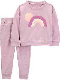 Carter's Child of Mine TG Pant Set - Purple Rainbow