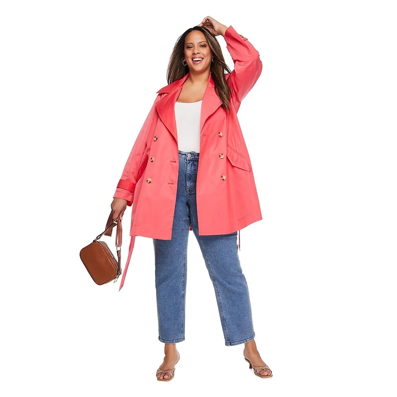 Lane Bryant Women's Plus Long Trench Coat