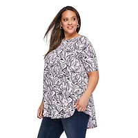 Lane Bryant Women's Plus Boat-Neck T-Shirt