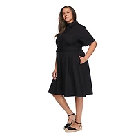 Lane Bryant Women's Plus Shirt Midi Dress
