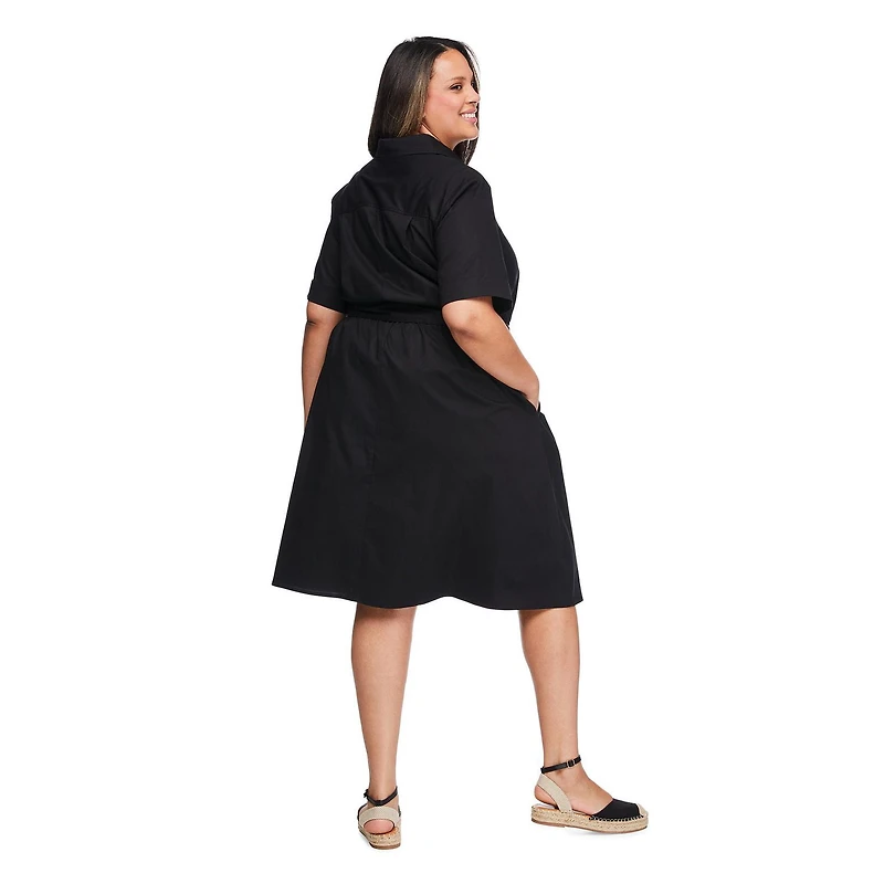 Lane Bryant Women's Plus Shirt Midi Dress