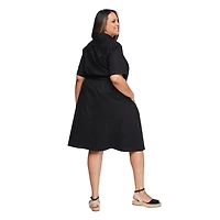 Lane Bryant Women's Plus Shirt Midi Dress