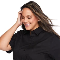 Lane Bryant Women's Plus Shirt Midi Dress