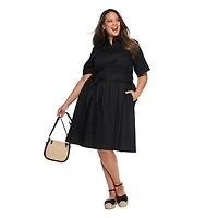 Lane Bryant Women's Plus Shirt Midi Dress