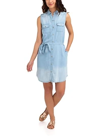 Jordache Robe sans manches en jean pour femmes