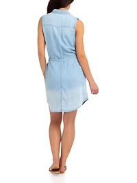 Jordache Robe sans manches en jean pour femmes