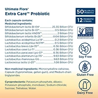 Renew Life ® Ultimate Flora® Extra Care ™ Probiotic, 50 Billion Active Cultures, 30 Vegetarian capsules, Support your digestive health