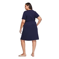 Robe à ceinture nouée Lane Bryant Plus pour femmes