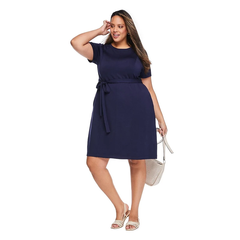 Robe à ceinture nouée Lane Bryant Plus pour femmes
